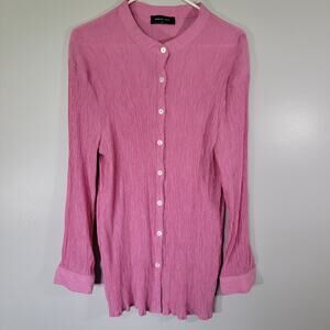 White Fox Blouse Light Raglan Tunic Womens M/L Petal Pink Romantic Feminine Airy